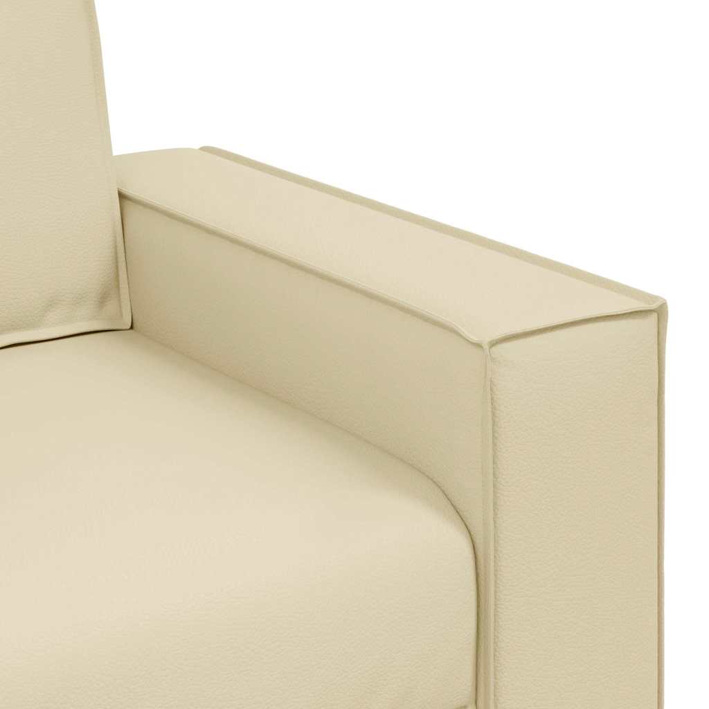 Sofa Chair Cream 180 x 78 x 84 cm Artificial Leather